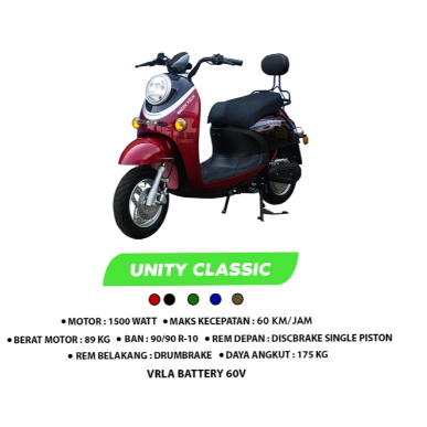 Promo OTR Motor Listrik Greentech Unity Classic
