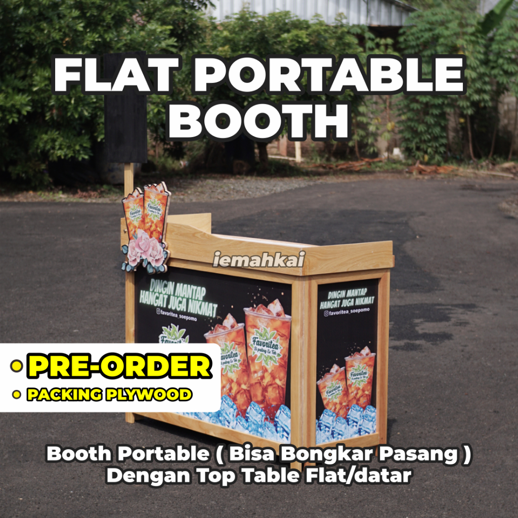 [PRE-ORDER] FLAT BOOTH - Portable Booth High Build Quality Jualan Makanan dan Minuman | Tangguh, Fle