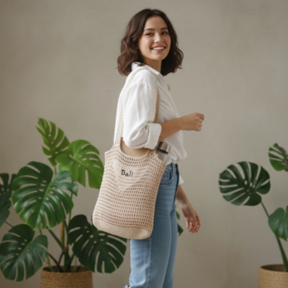 LOXLO Tas Rajut Bali - Womens Shoulder Bags Ladies Tote bag Rajut