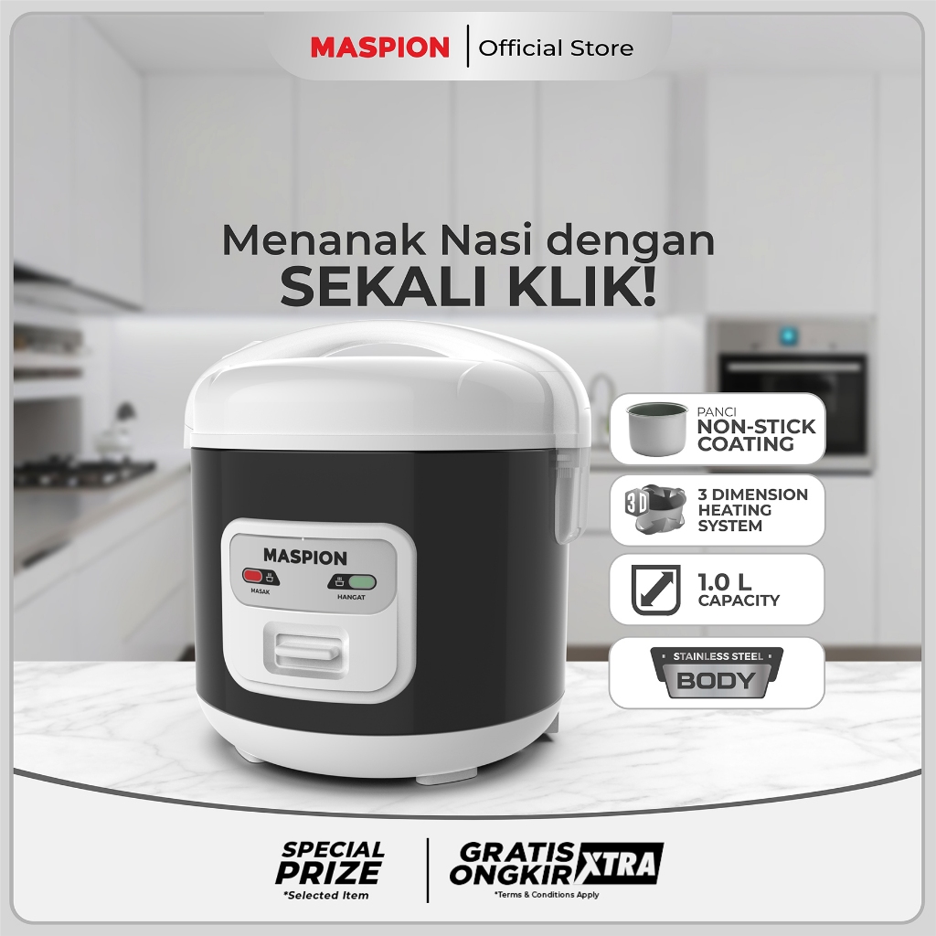 Maspion Rice Cooker Magic Com 1 Liter MRJ-1003 BS