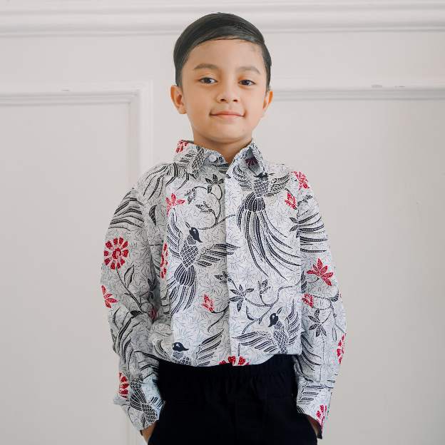 [Krisna Wahyu] Batik Katun Anak lengan Pendek