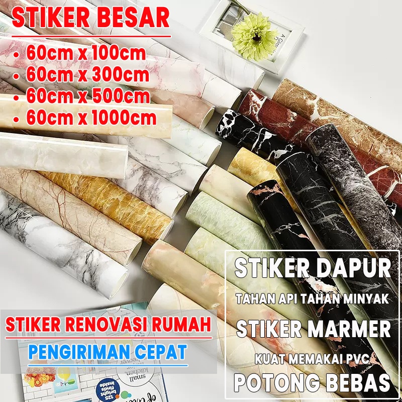 [Pengiriman cepat] wallpaper lantai dapur wallpaper marmer wallpaper stiker dapur wallpaper dinding 