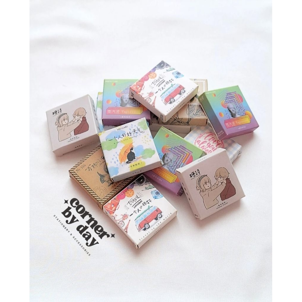 1 Pcs Stiker Aesthetic untuk Dekorasi Buku, Jurnal, Scrapbook, Planner, Diary