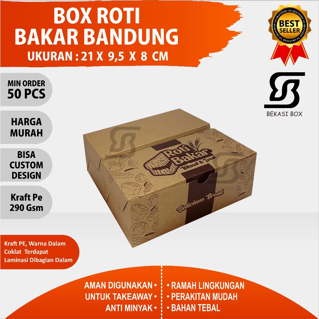 Dus Roti Bakar Bandung, Dus Brownies, Dus Bomboloni III kraft 290 gsm