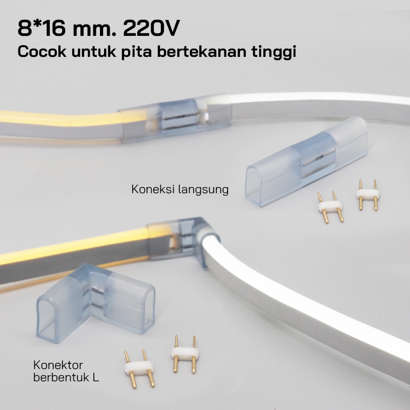 Steker Lampu Neon LED 220V - Adaptor High Voltage untuk Strip Neon Lampu Hias Rumah