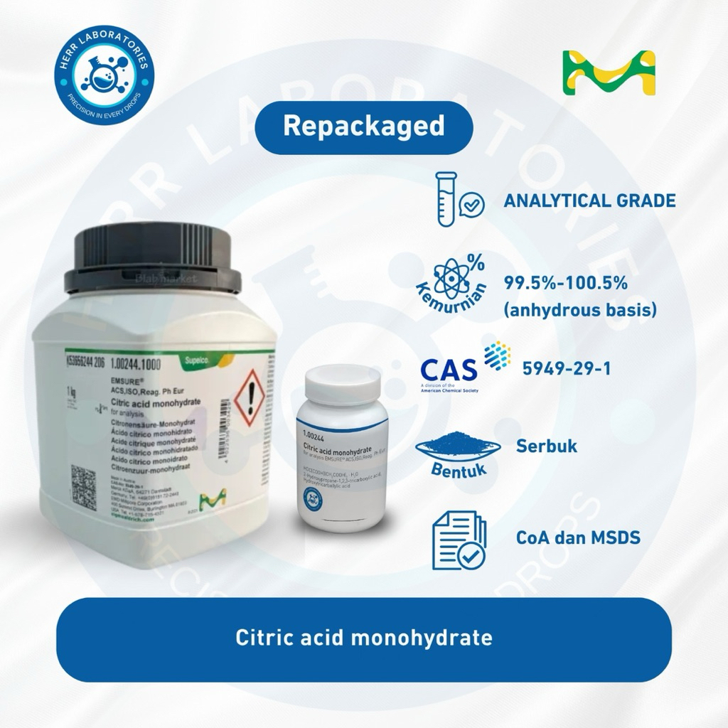 1.00244 | Citric acid monohydrate | Asam sitrat | Merck