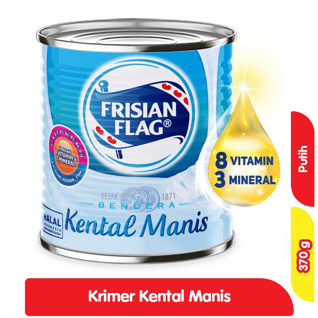 Susu Kental Manis Frisian Flag 370g per dus ( 1 dus isi 48 kaleng )