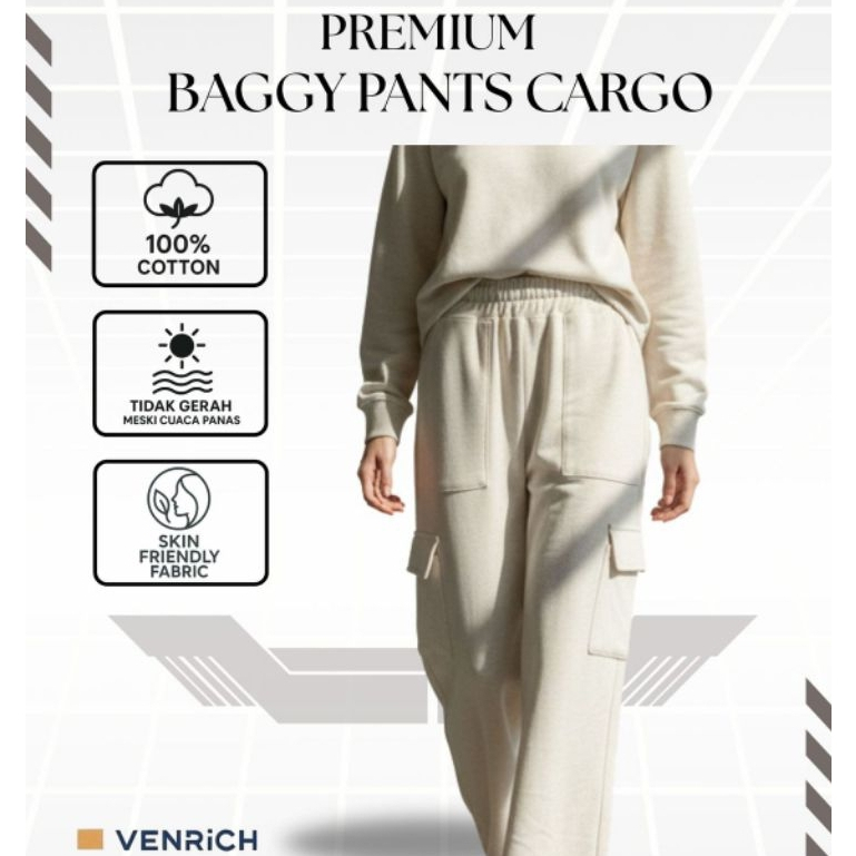 VENRICH Baggy Pants Cargo Baggy Pants Pria Wanita Celana Oversize Baggy Cargo Premium Celana Baggy