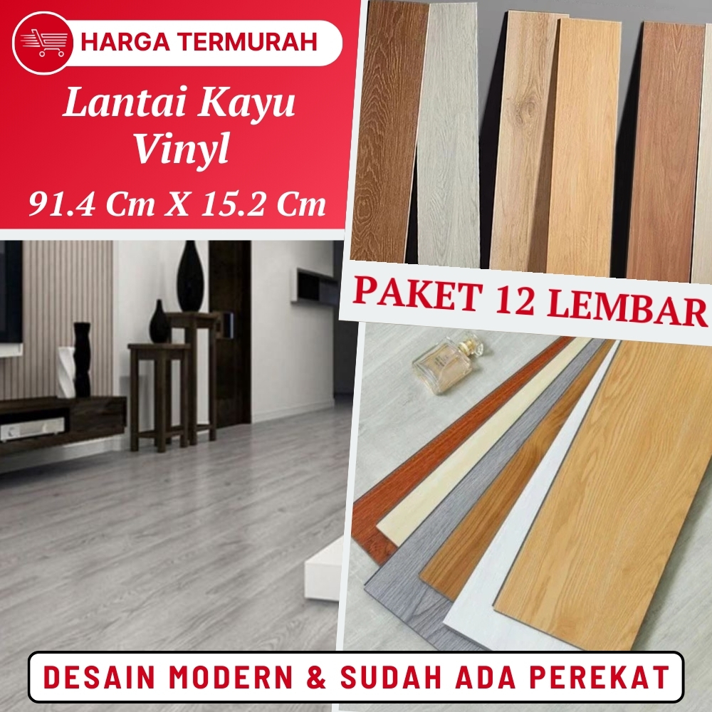 Stiker Vinyl Parket Lantai Kayu Premium Quality