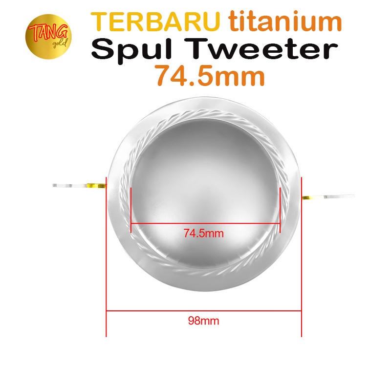 terbaru 74.5mm Spull Twitter Voice Coil Audio titanium film COD hifi  Speaker Tweeter bisa cod