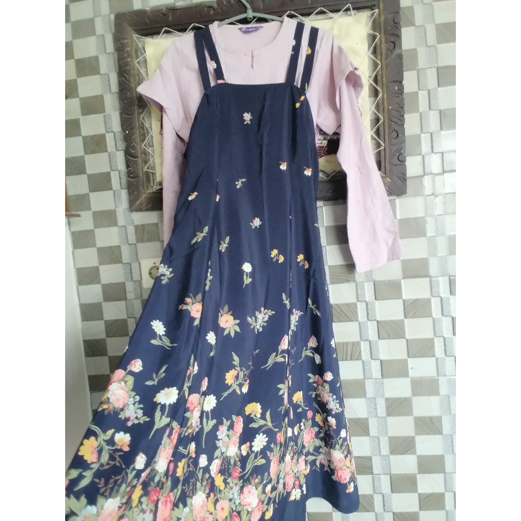 Dress overall bunga vintage ceruti megar