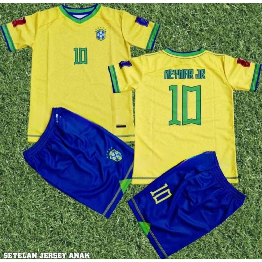 Jersye Bola Anak PORTUGAL/ARGENTINA/BRAZIL Kaos Anak - Anak Laki - Laki / Jersye RONALDO/BAJU BOLA M