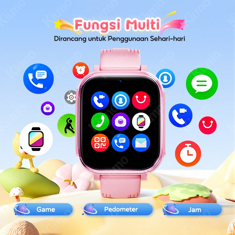 BESTPROMO Kiumo Kids Watchphone T59 Jam Tangan Smartwatch IP65 Jam Tangan Anti Air GPS Jam Tangan