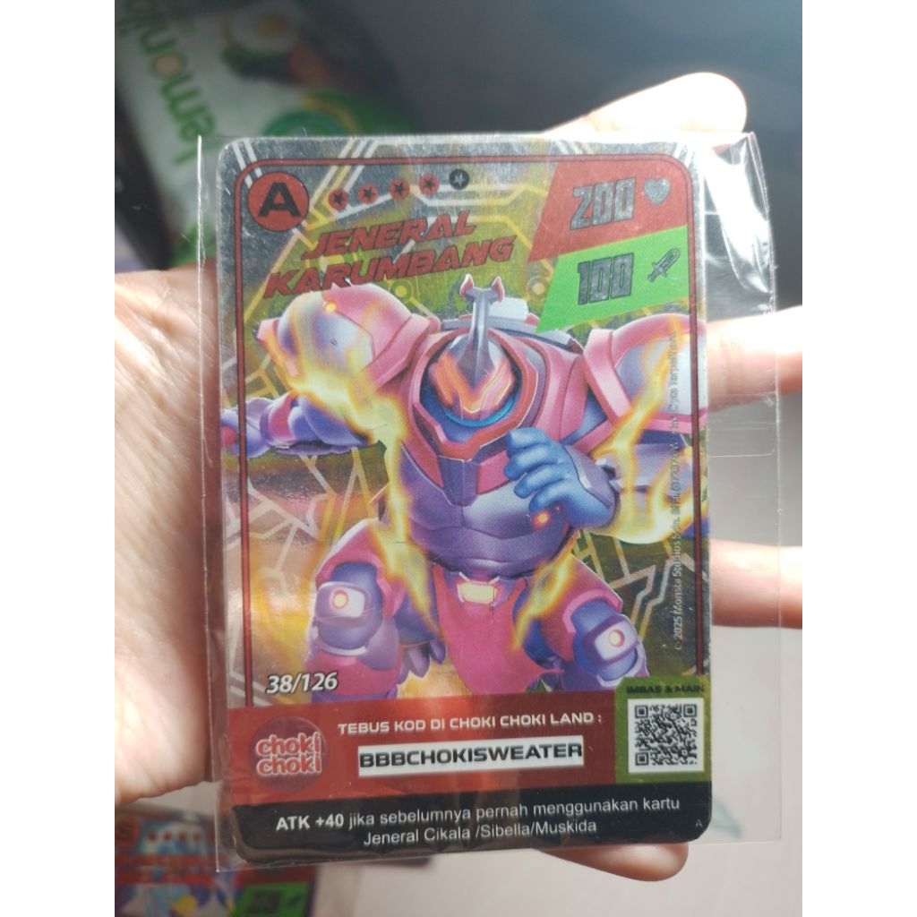 KARTU BOBOIBOY JENERAL KARUMBANG | monsta galaxy card choki choki