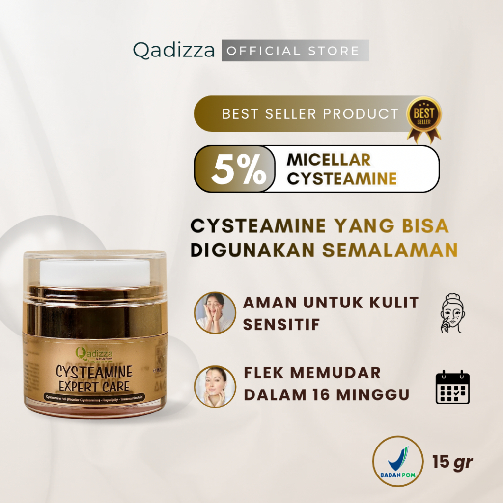 QADIZZA CYSTEAMINE 5% EXPERT CARE (Cysteamine Untuk Kulit Sensitif - Efektif Memudarkan Flek Hitam d