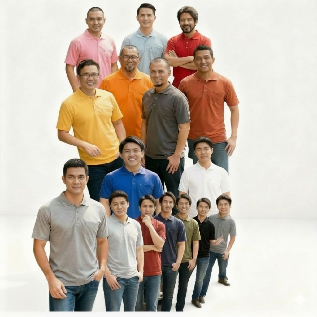 UNITIZER LSU1 kaos polo kaos kerah kaos wangki ukuran M L XL kantong saku lakos polos dewasa cowok m