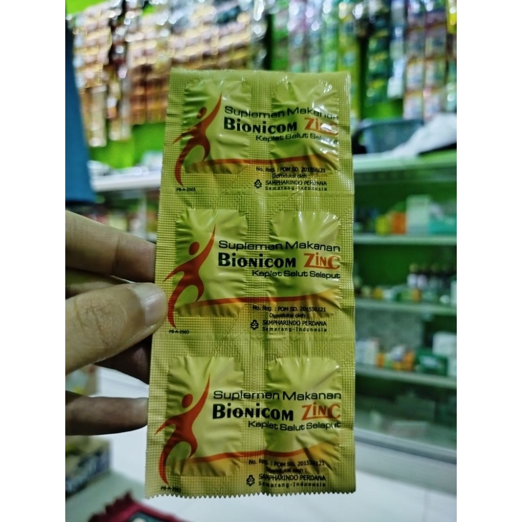 Bionicom ZinC Multivitamin Kaplet (Memelihara daya tahan tubuh serta membantu pemulihan setelah saki