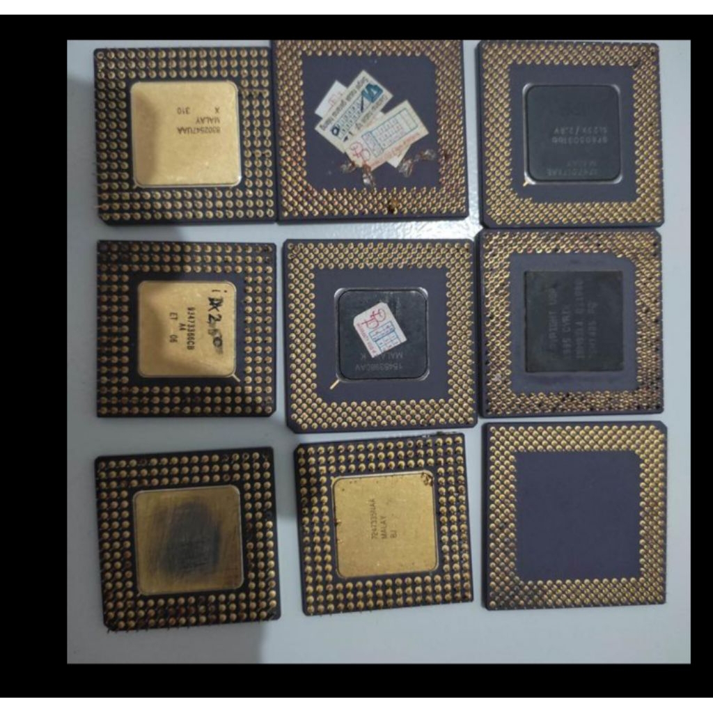 Prosessor Gold 486 IBM Pentium 1MMx AMD jadul