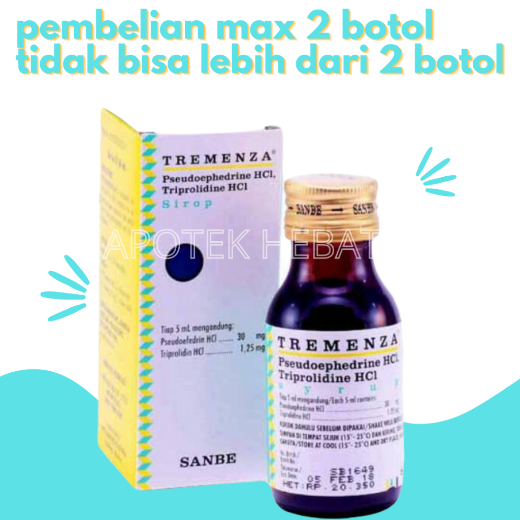 Tre men za Sirup Tre men sa Obat Pilek Anak Obat Hidung Tersumbat Obat Hidung Meler Obat Pilek Anak 