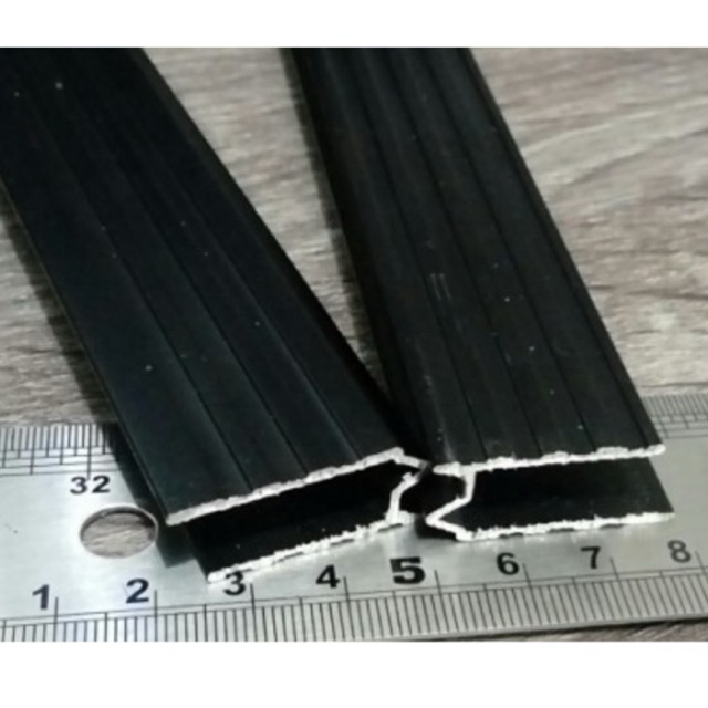 LIST M Almunium Hardcase warna HITAM bahan TEBAL COATING
