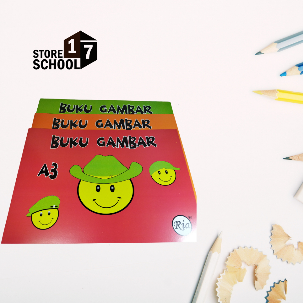 Buku Gambar A3 Ria – Kertas Tebal untuk Menggambar & Mewarnai