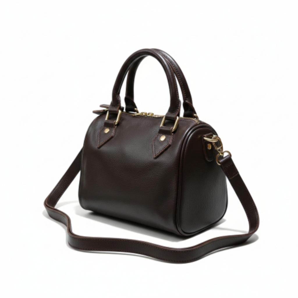 Tas speedy mini bandolier kulit sapi asli size 20 cm bahan kulit sapi motif jeruk