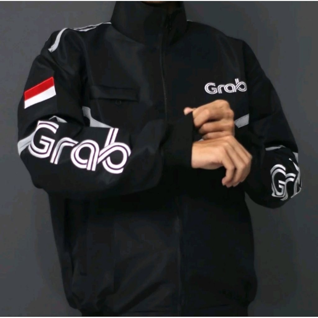 Jaket Grab Style Bomber Terbaru/Jaket Grab Bomber Waterproof/Terbaru Diskon Jaket Grab
