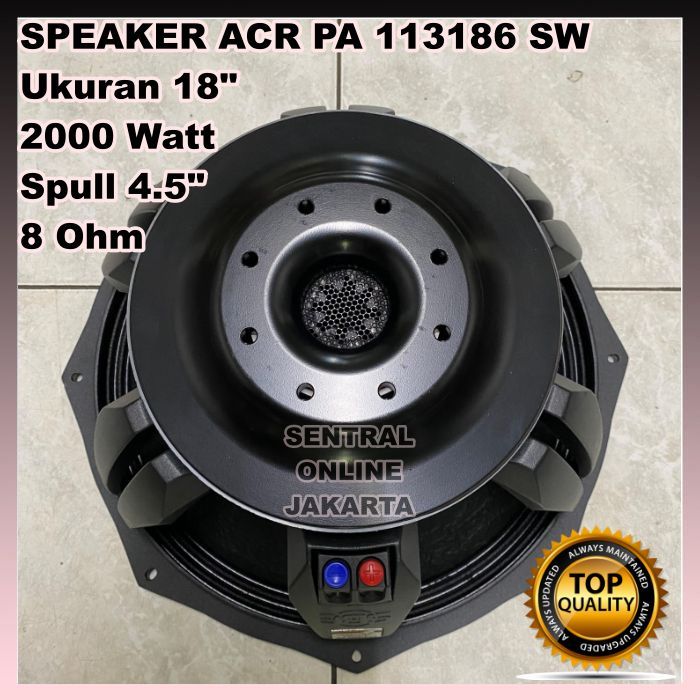 SPEAKER ACR FABULOUS 18inch PA-113186-SW 2000Watt 18in SW FAB SUBWOOFER ACR 113186 SW