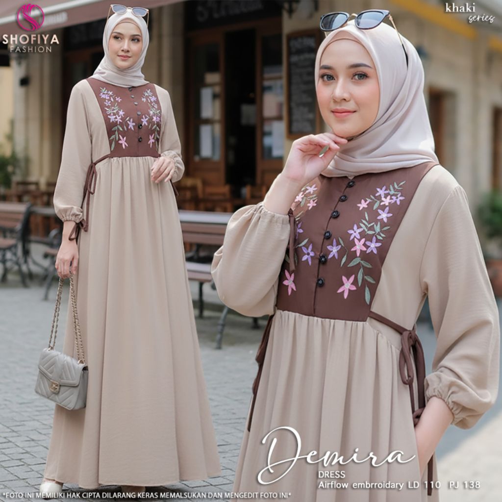 (NEW)GAMIS DEMIRA BY SHOFIYA//FASHION MUSLIM KEKINIAN//ANAK OOTD//ALMIRA+HIJAB//ZAHRANA BY KINDER