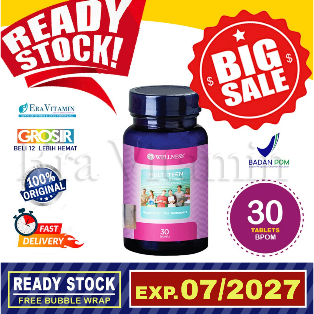 Wellness Multi Teen 30 Kapsul Multiteen Multivitamin Remaja Suplemen