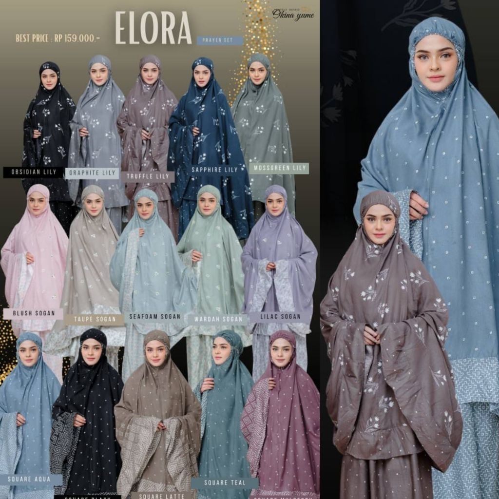 MUKENA RAYON PRINTING PREMIUM ELORA BY OKINA YUME