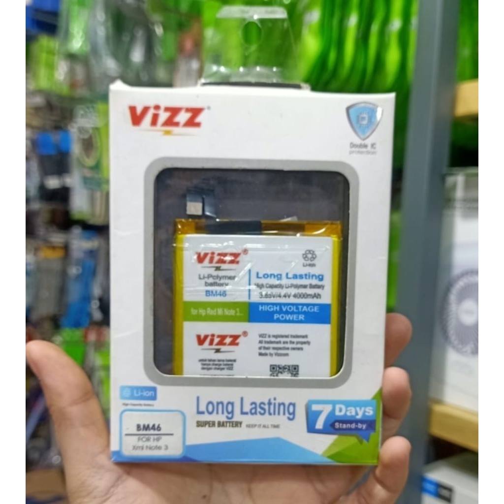 Baterai Vizz BM46 for Xiaomi Note 3 (4000mAh) ORI Vizz
