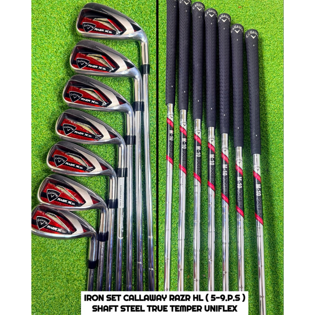 Iron Set Golf Man Callaway Razr HL Shaft steel Flek Reguler Bekas Original - Stick Golf Iron Set Ori