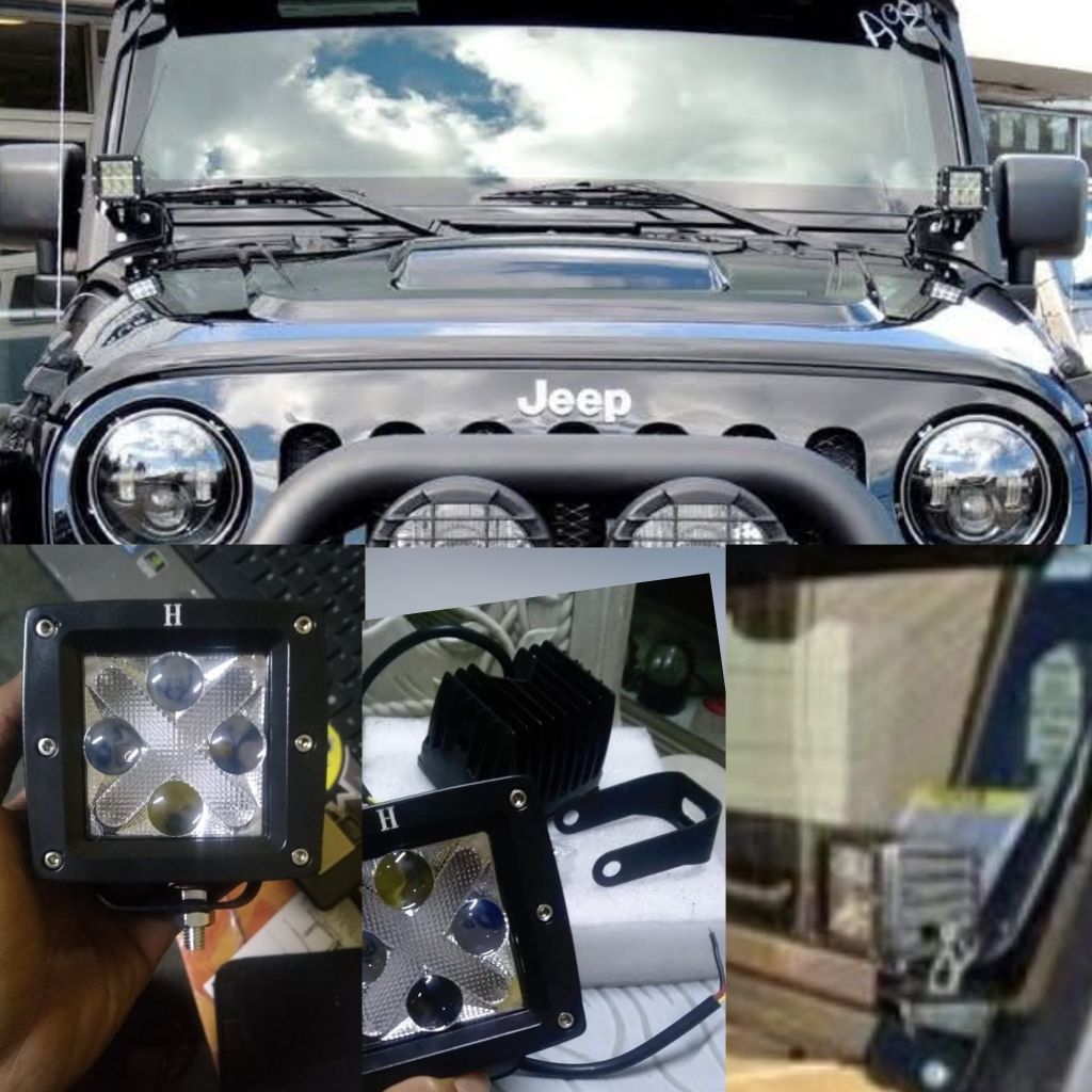 Lampu tembak LED sorot katana Jimny 16Titik  model rubicon rigid design