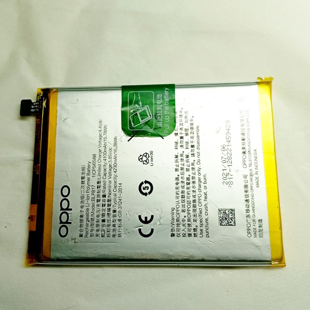 BATERAI / BATRE oppo a15 / a15s / a16k blp817 ori copotan