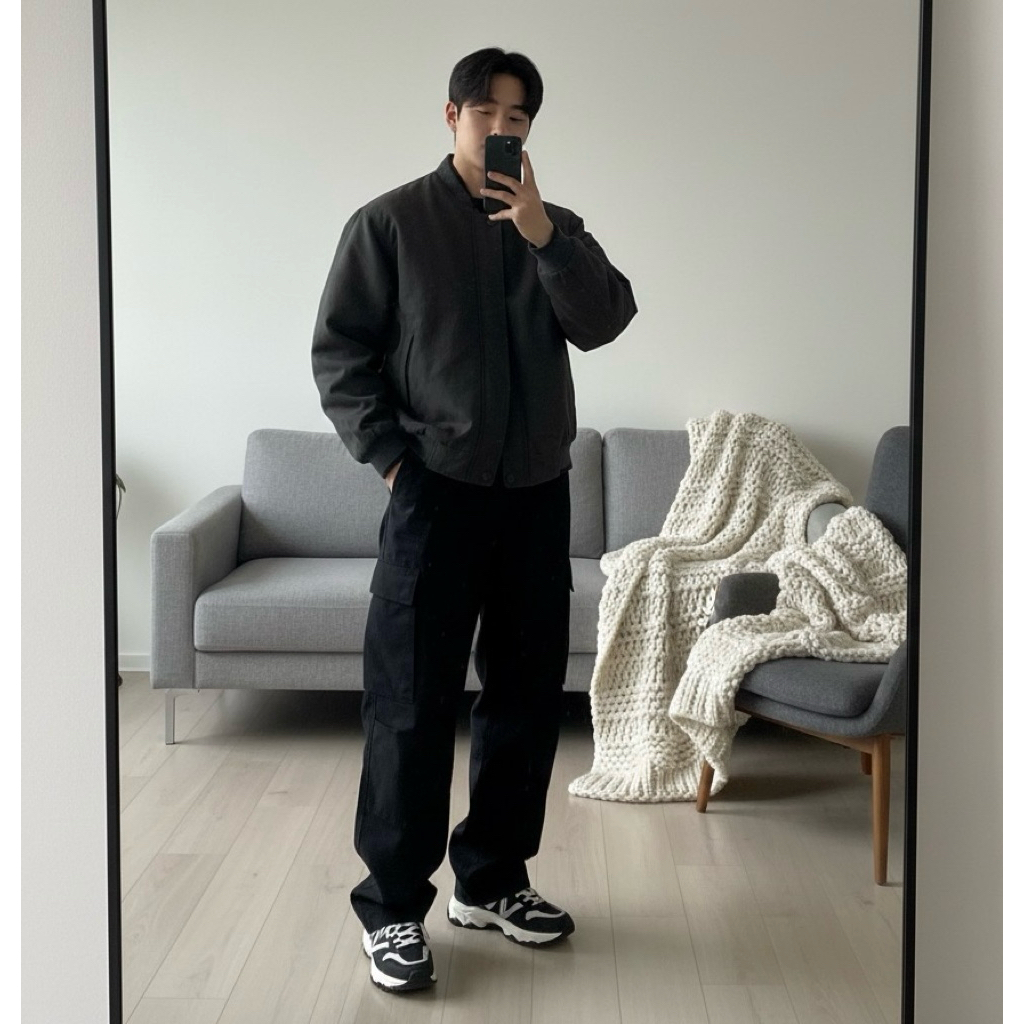 Bomber Flight Jacket Tbuc Dark Grey ( Seperti baru )