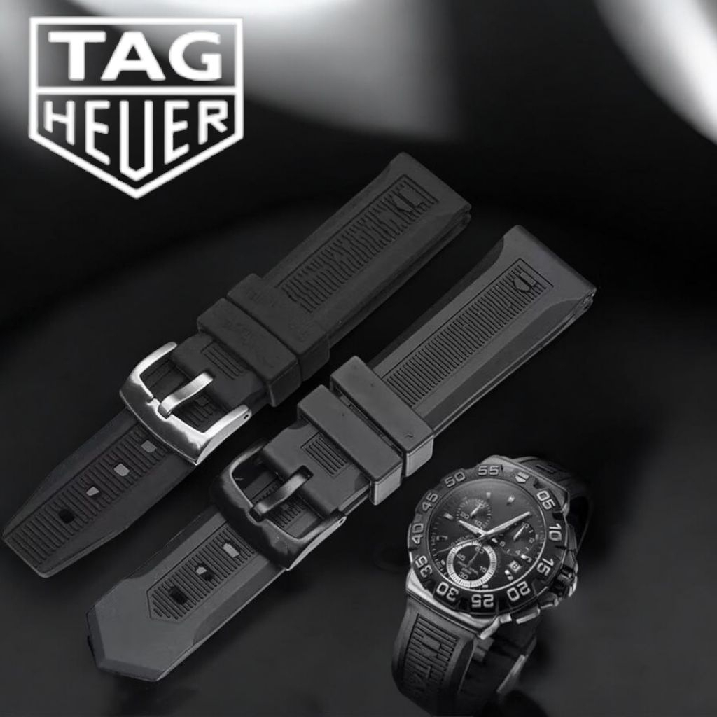Tali Jam Tangan Tag Heuer Rubber Strap Jam TAG HEUER 20mm 22mm