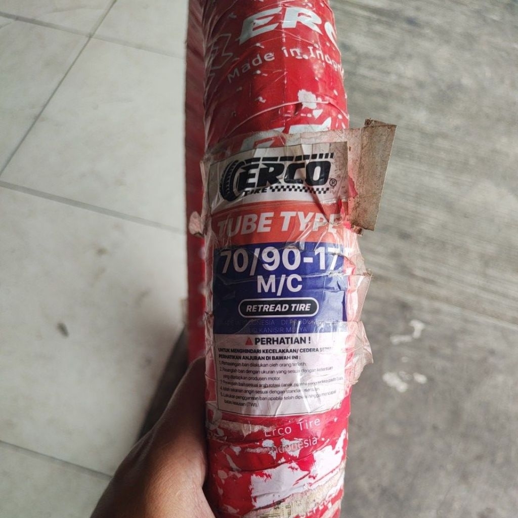 BAN ERCO TUBE TYPE 70/90-17 M/C RETREAD TIRE TERMURAH