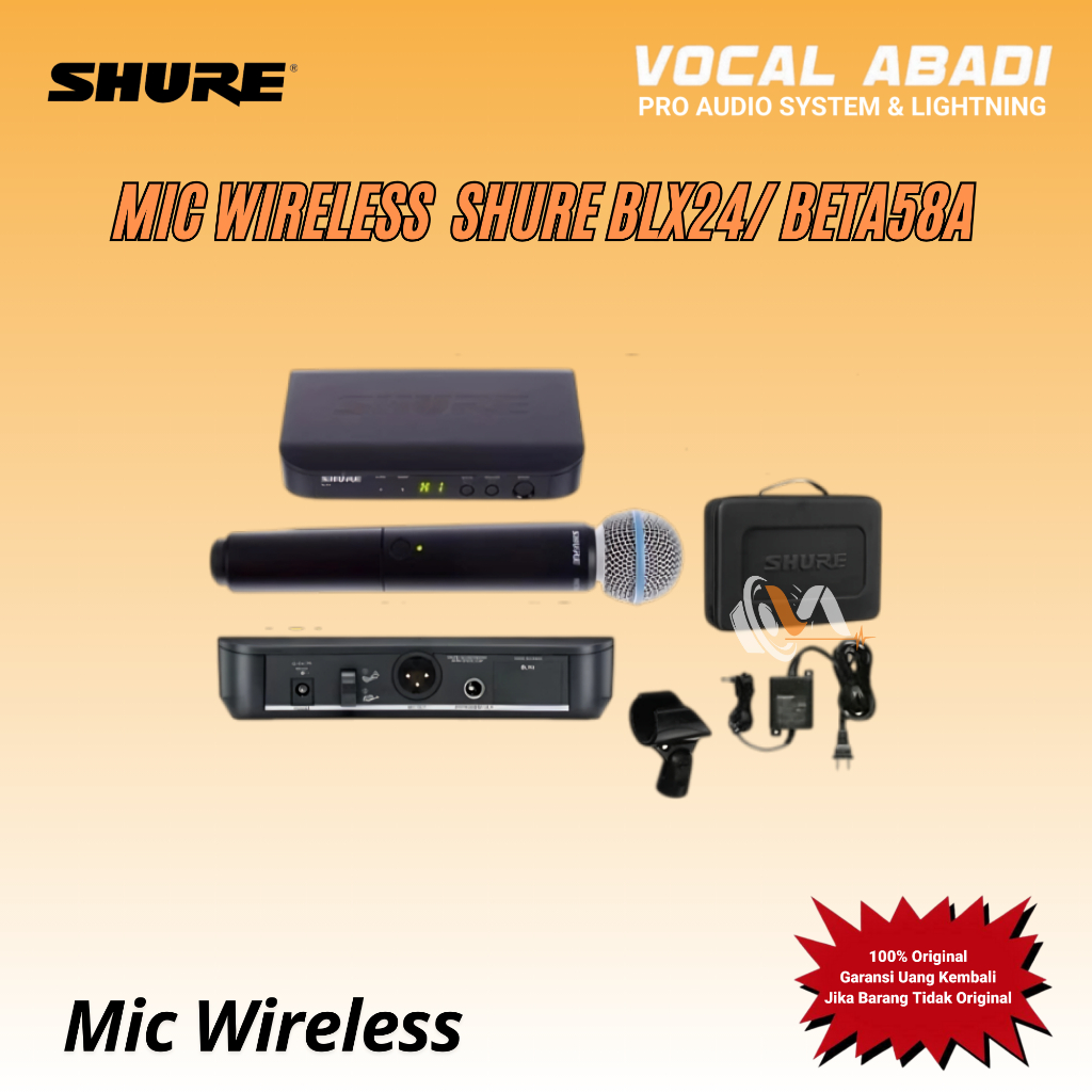 MIC WIRELESS  SHURE BLX24/ BETA58A