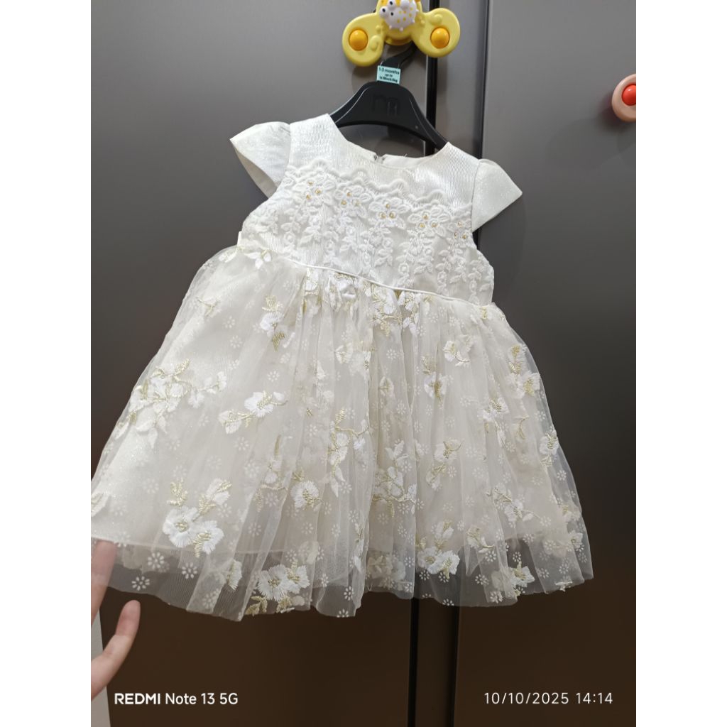 preloved gaun pesta mewah anak 1 tahun dress ultah full bordir dress ulang tahun 1 tahun