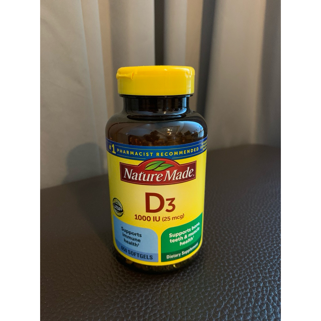 Nature Made D3 1000iu (25mcg), 650softgels