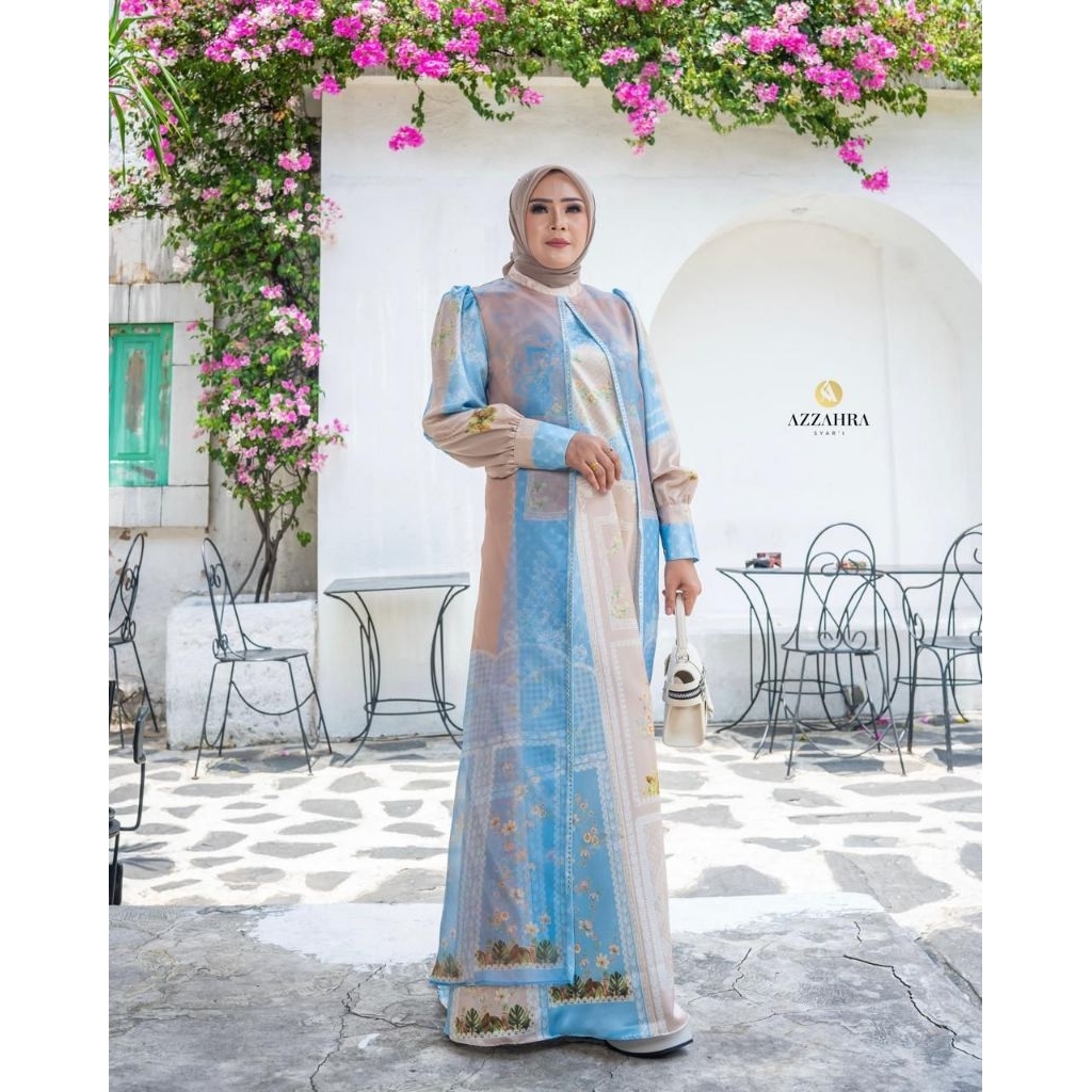 Gamis Syari Terbaru//Aurelia Series By Azzahra Syari//Gamis Lebaran Premium Kekinian