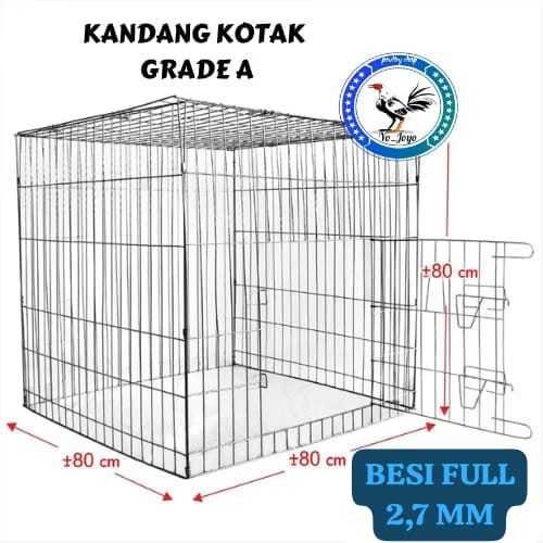 Kandang Galvanis / kurungan ayam galvanis KOTAK 80x80x80 CM