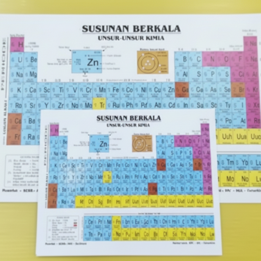 Susunan Berkala Unsur Unsur Kimia ukuran A4 dan A5