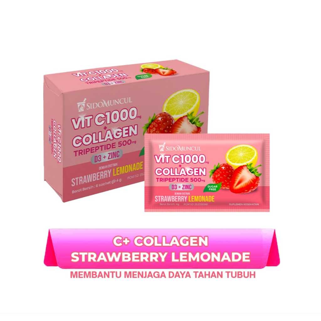 VITAMIN C1000+COLLAGEN SIDOMUNCUL isi 6 sachet