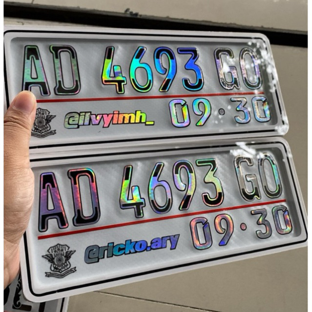 Plat motor mika akrilik