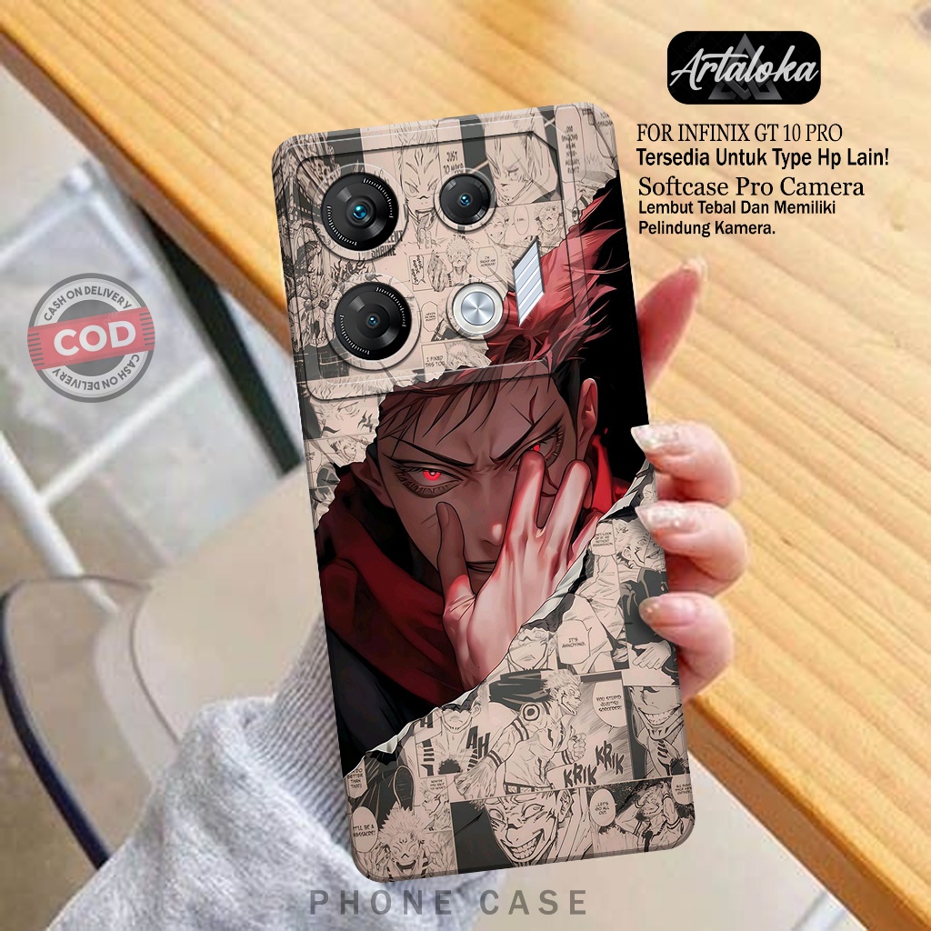 Case Infinix GT 10 Pro Softcase Infinix GT 10 Pro Pro Camera Fashion Case Motif Anime Aksesoris Hand