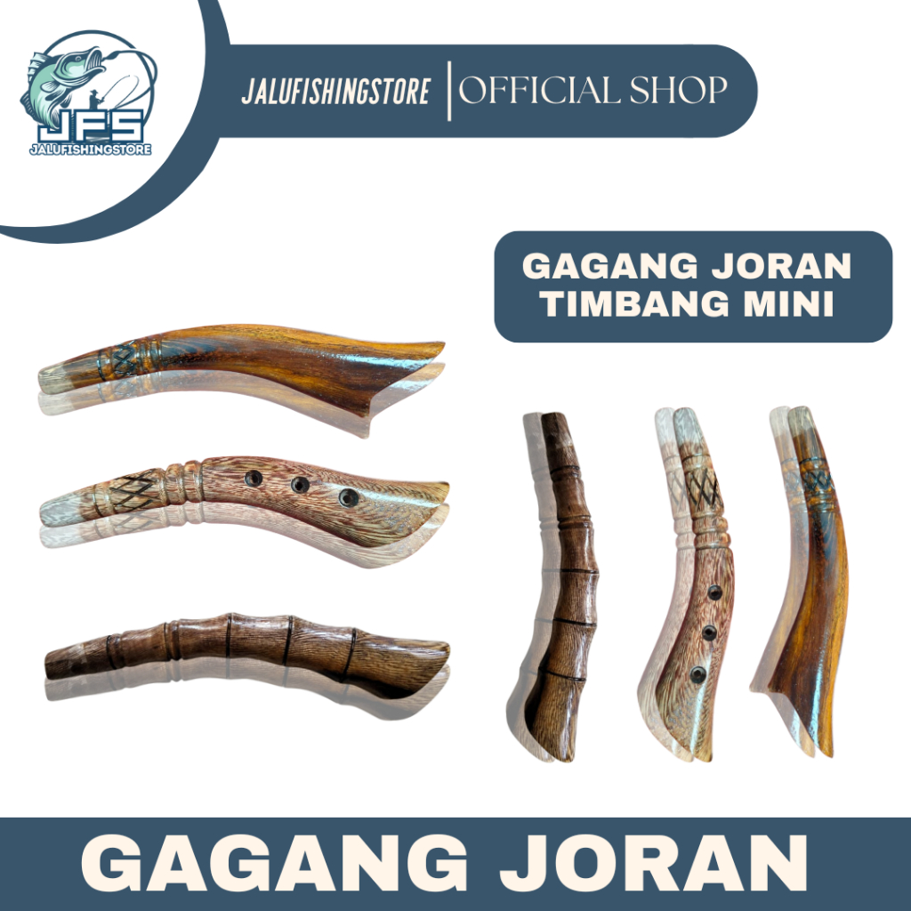 Pahul Joran Timbang Mini Ukuran 15cm Kayu Johar / Gagang Joran Timbang Kayu Johar