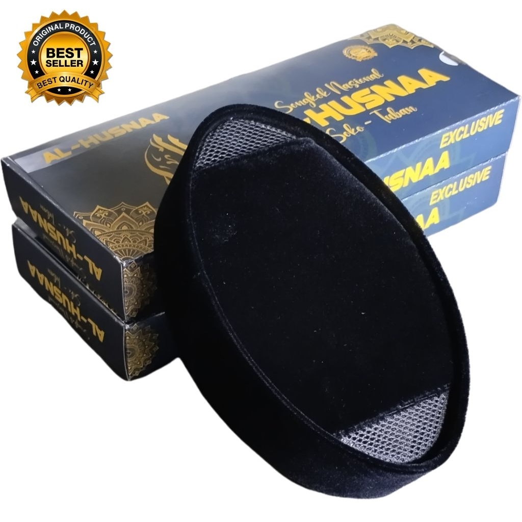 Songkok Nasional Peci Hitam Motif Ac Tinggi 6cm 7cm 8cm 9cm 10cm.