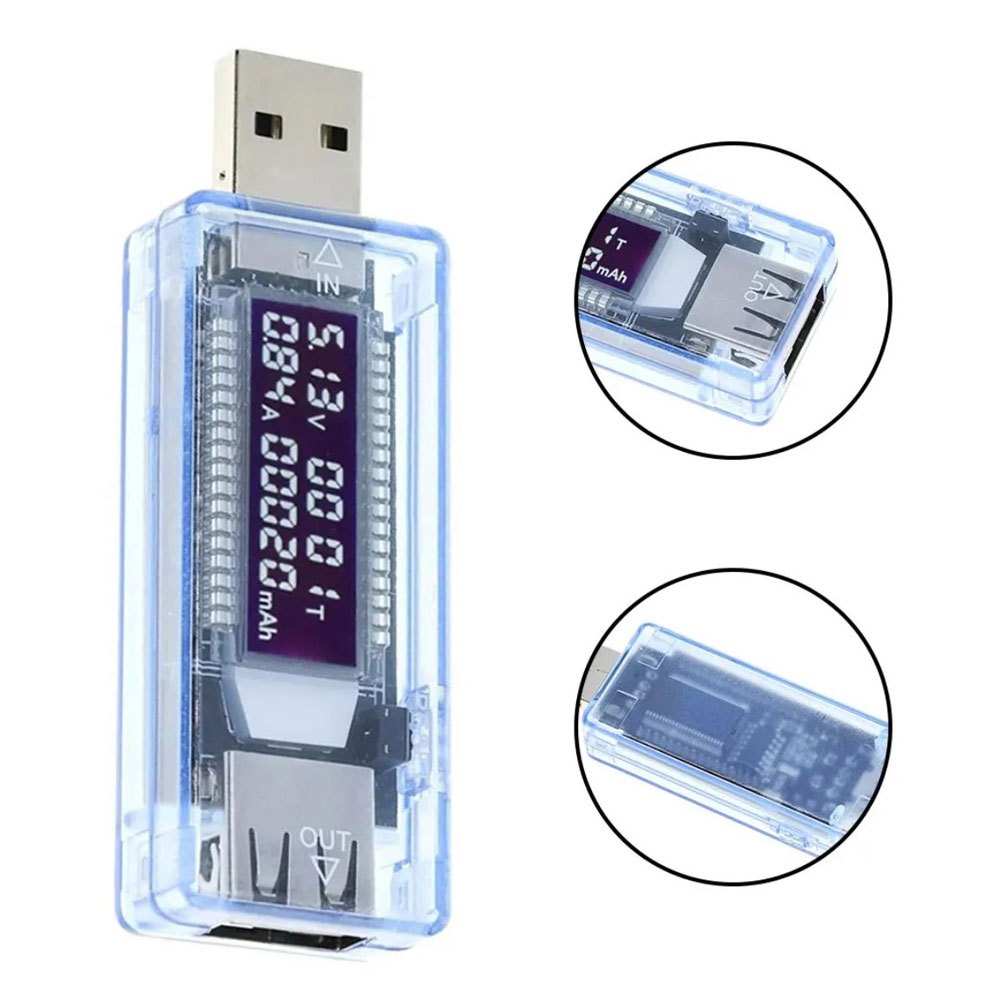 Keweisi USB Voltase Tester LCD KWS-V20 Blue || Keweisi USB Detektor Voltase Dan Baterai KWS-V20